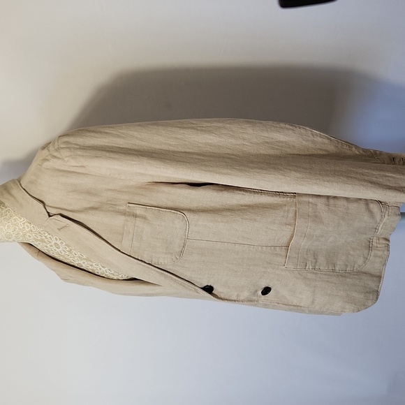 Goodfellow & Co Men's Taupe Patch Pocket Button Front Linen Blend Blazer Size M - Picture 8 of 16